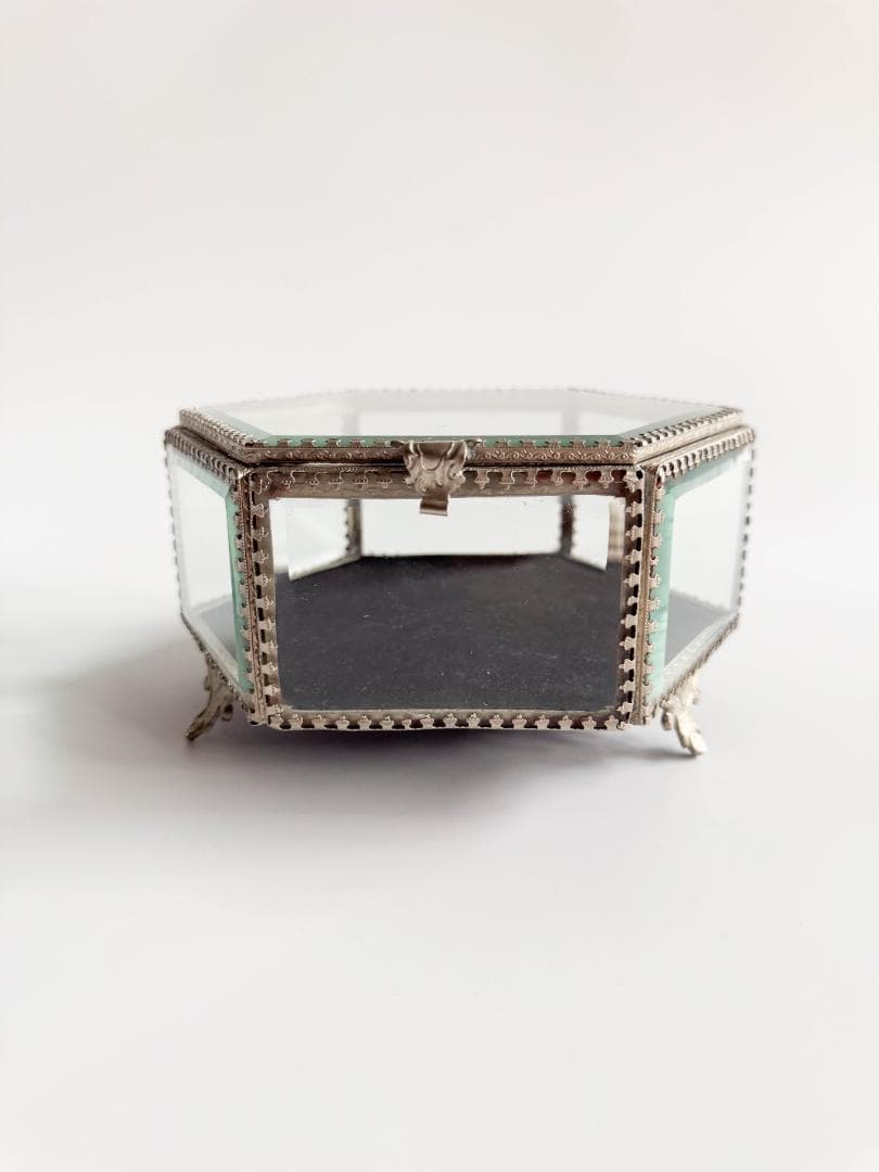 フランスアンティーク ジュエリーボックス 六角形