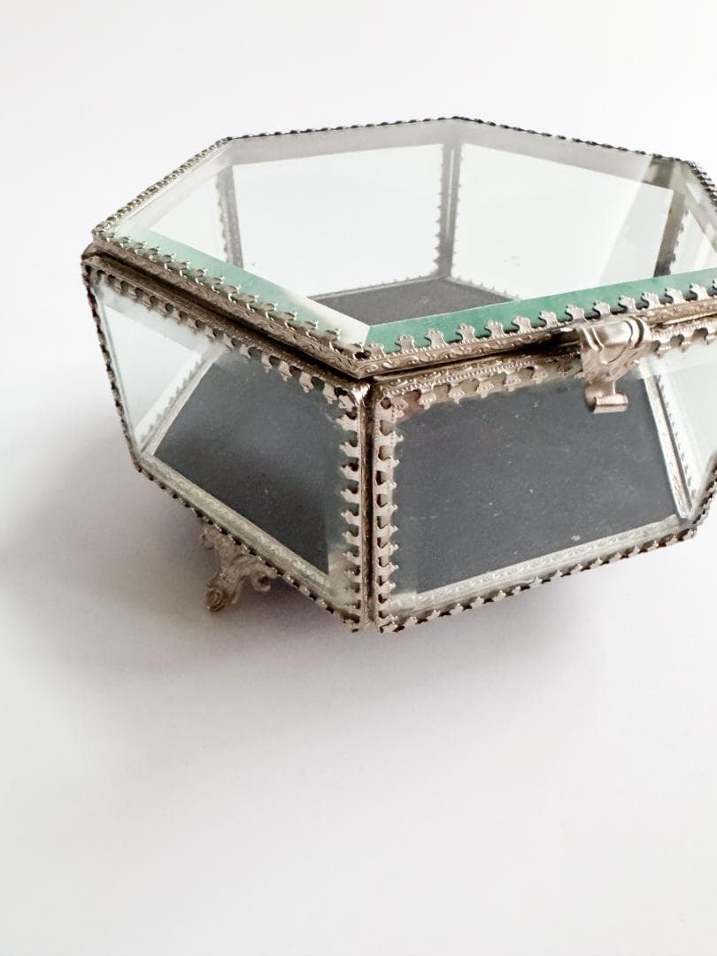 フランスアンティーク ジュエリーボックス 六角形