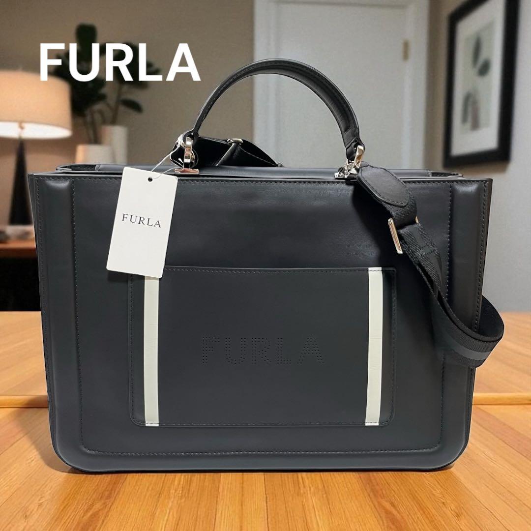 美品　FURLA フルラ REALE レアーレ 2WAY ビジネスバッグ