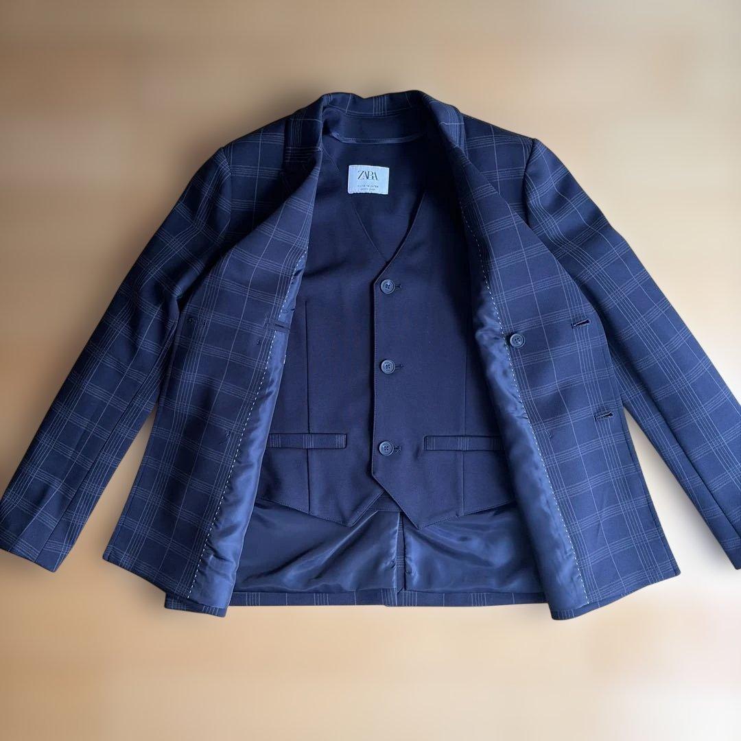 ZARA チェック柄スーツ3点セット13-14 164cm