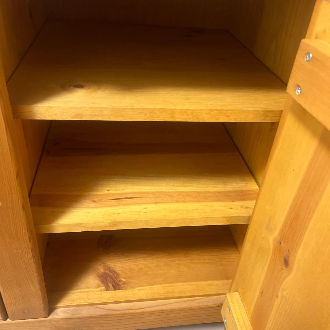 木製チェスト 彫刻　アンファン　カントリー　チェスト　天然木