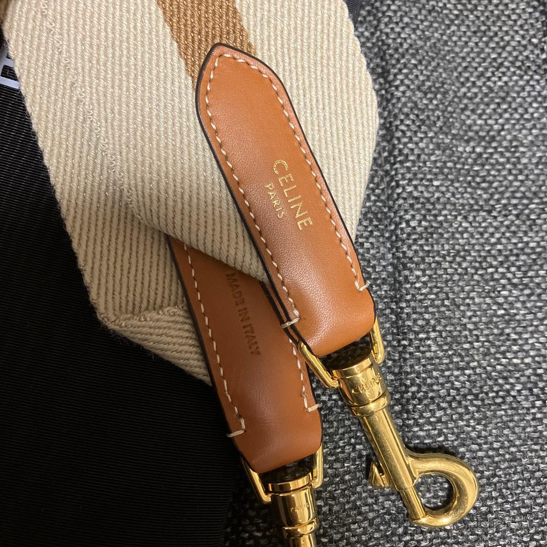 セリーヌ ロングストラップ ショルダー ジャガード タン