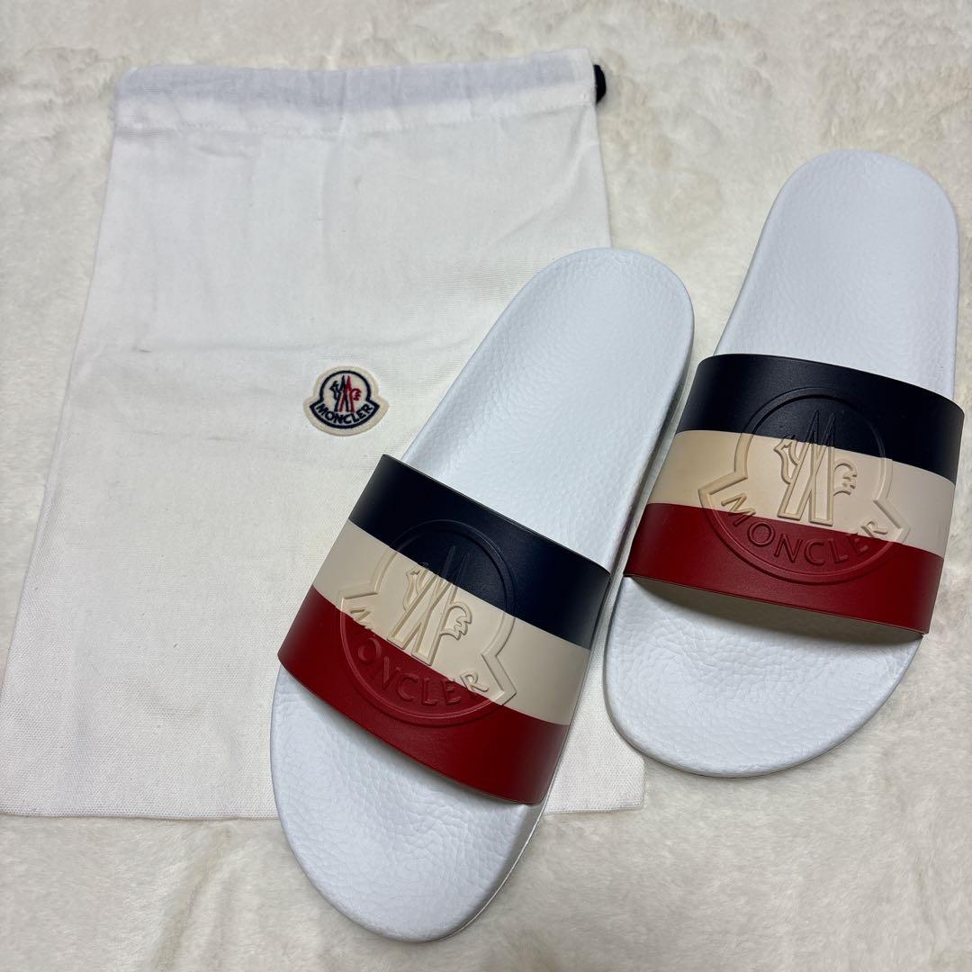 【美品】MONCLER サンダル トリコロールカラー