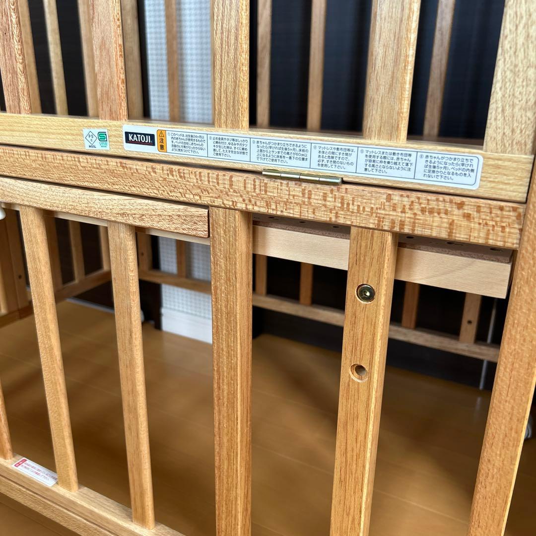 【美品】カトージ　ベビーベッド折り畳み