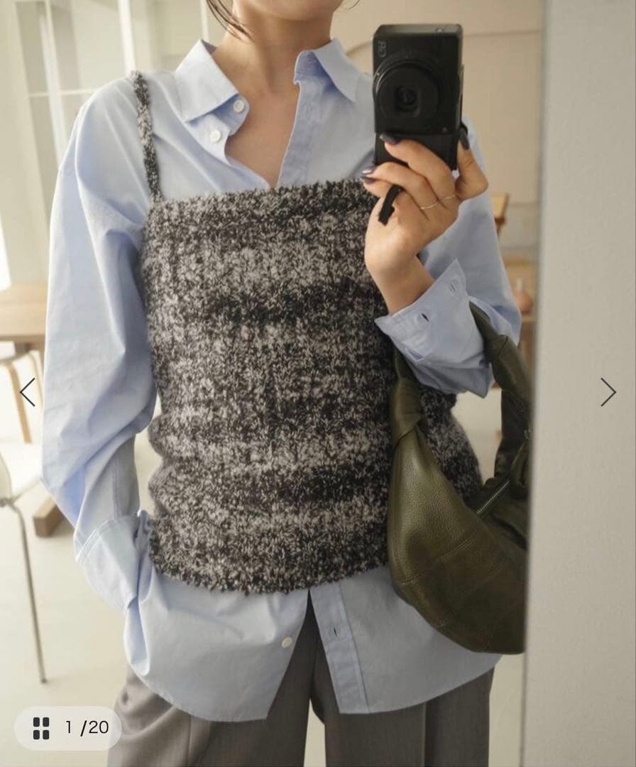 crinkle crinkle crinkleニットキャミ