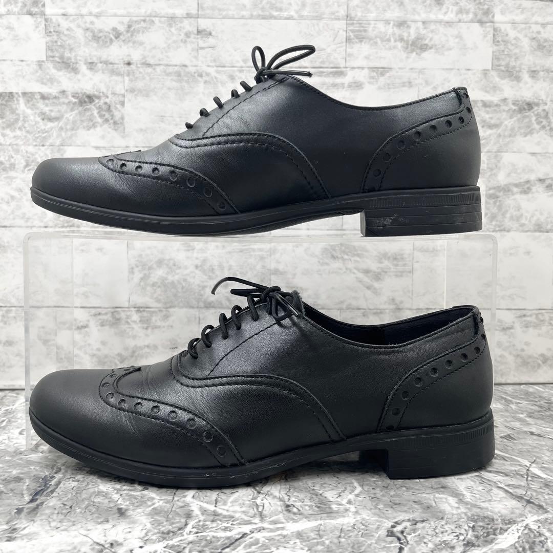 【美品】 ショセ トラベルシューズ 革靴 23cm ブラック 晴雨兼用 レザー