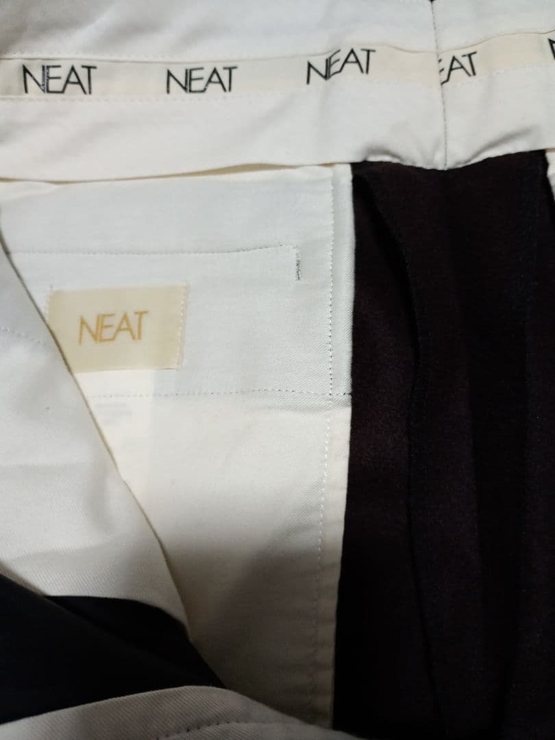 NEAT ニート 2タック ボタンフライ ウール パンツ スラックス