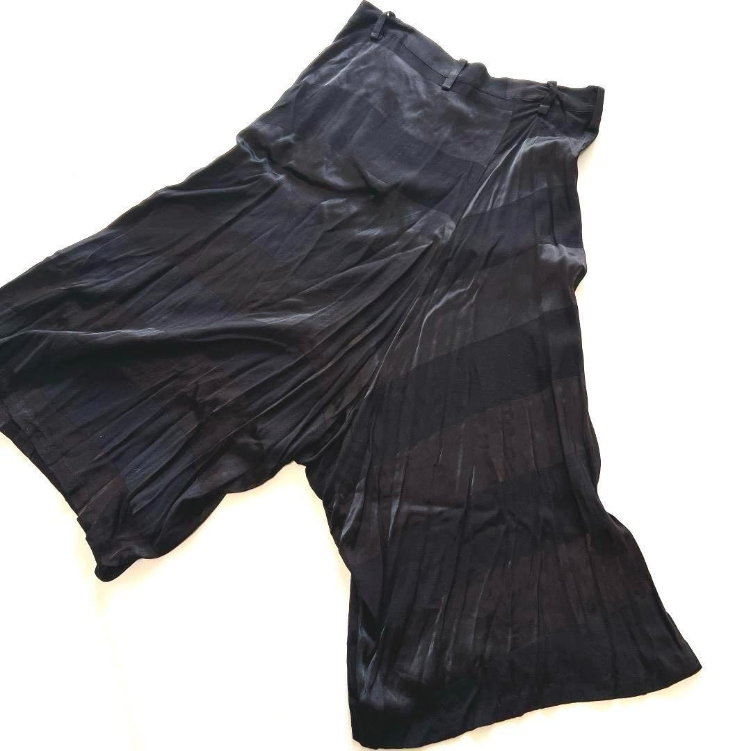 Y’s ワイズ ヨウジヤマモト 変形 とろみ ボーダー ワイド サルエルパンツ