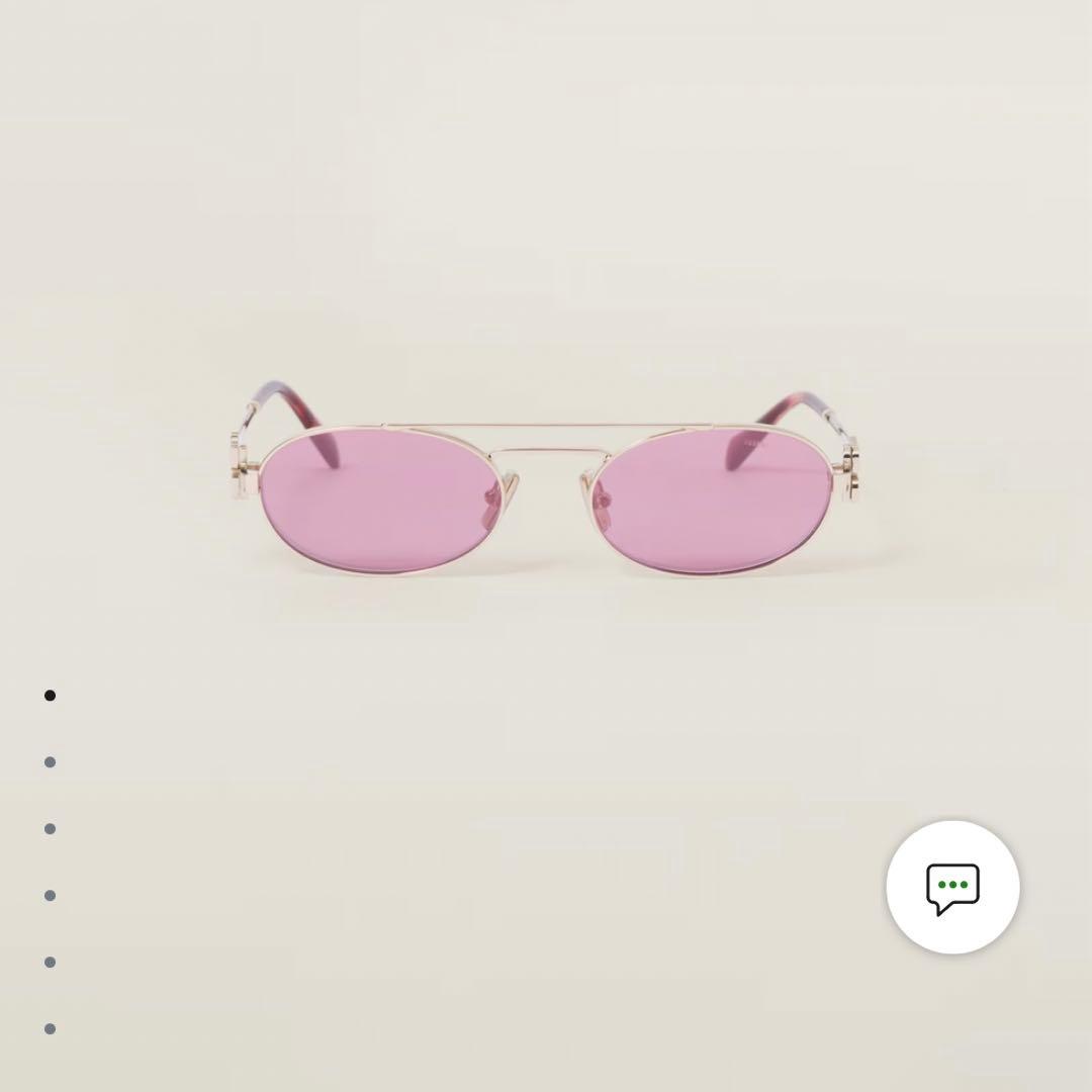 n*u様 MIUMIU ミュウミュウ サングラス 赤 ピンク アイウェア 希少品