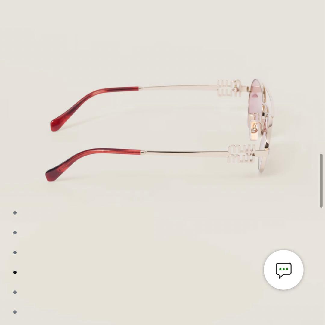 n*u様 MIUMIU ミュウミュウ サングラス 赤 ピンク アイウェア 希少品