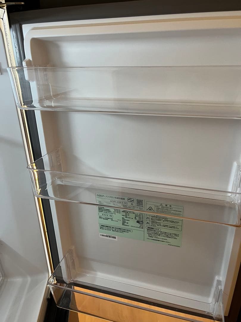 AQUA アクア　200L 冷蔵庫　2023年製造　ウッドブラック