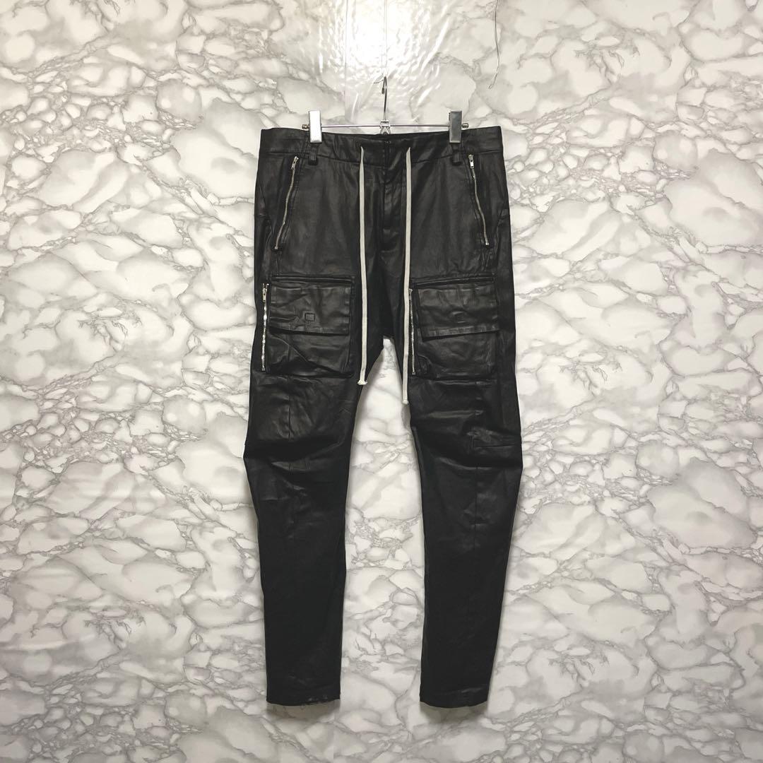 bajra バジュラ ジップデザインパンツ　ポケット　特殊加工生地