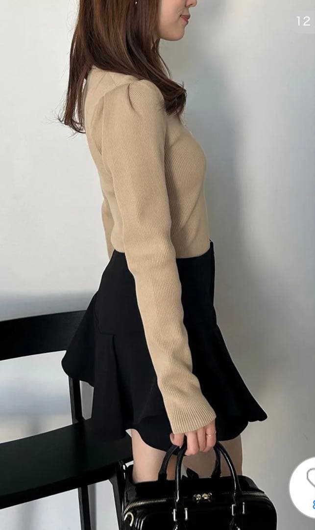 【完売品】SNIDEL スナイデル LACOSTE/ポロリブニット