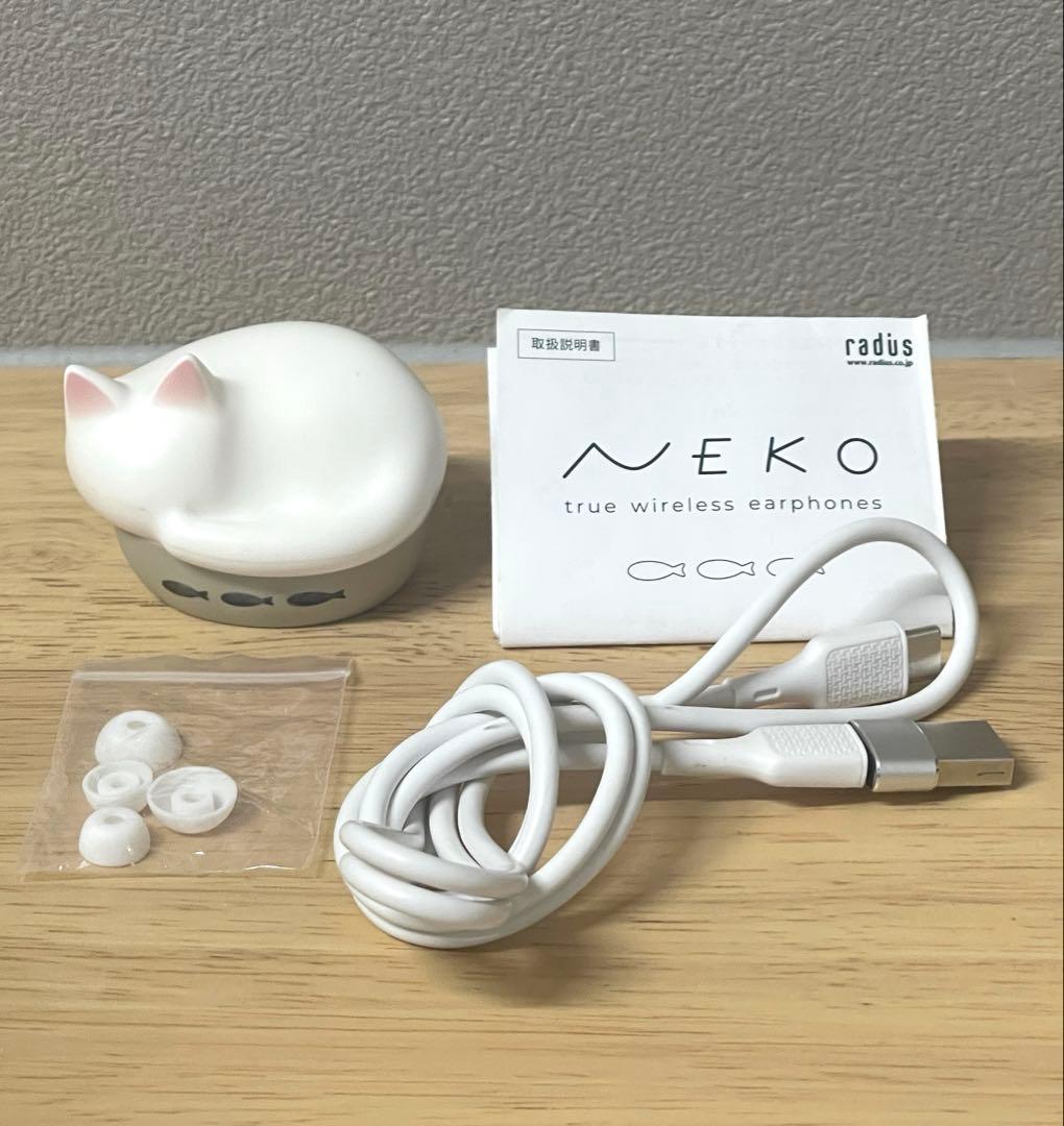 radius NEKO ワイヤレスイヤホン 猫型充電ケース
