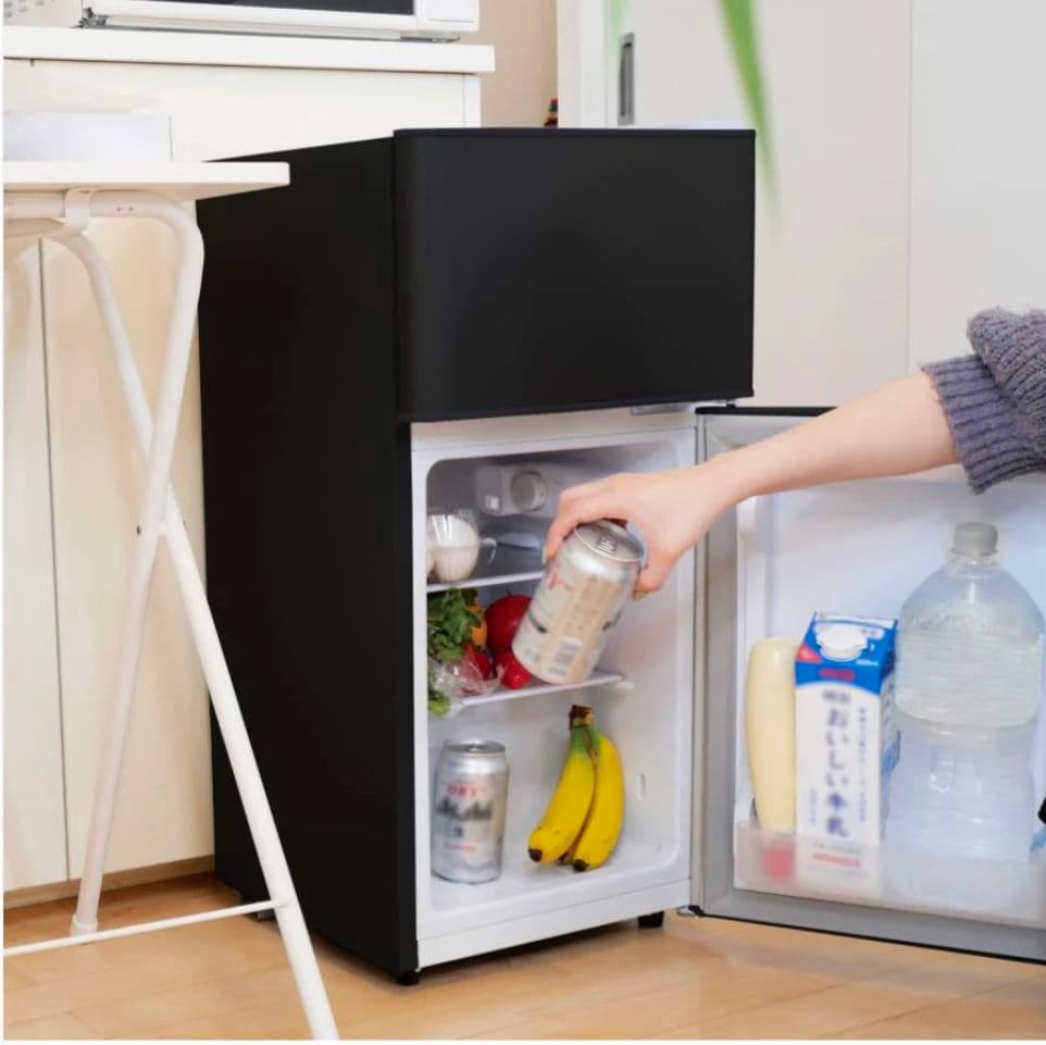 【新品】小型2ドア冷蔵庫 60L シルバー　 一人暮らし寝室オフィス　省エネ静音