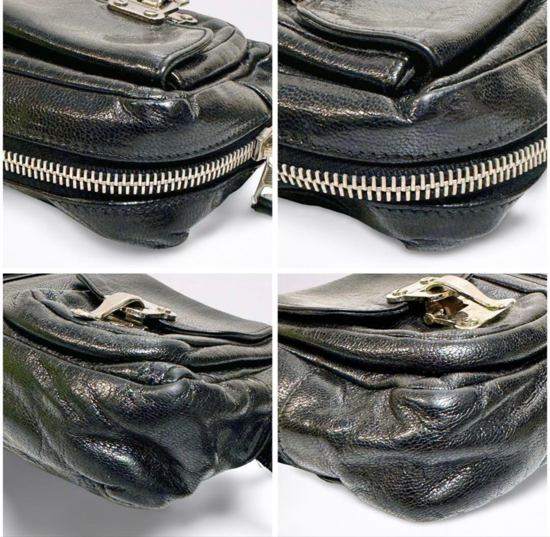 れ*ん様 正規品 バレンシアガ BALENCIAGA レザー クラッチバッグ 黒