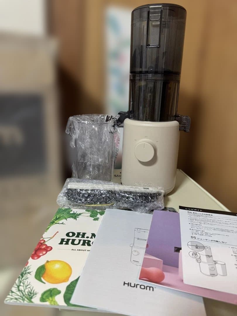 Hurom ジューサー ホワイト スロージューサー H310A ベージュ 美品