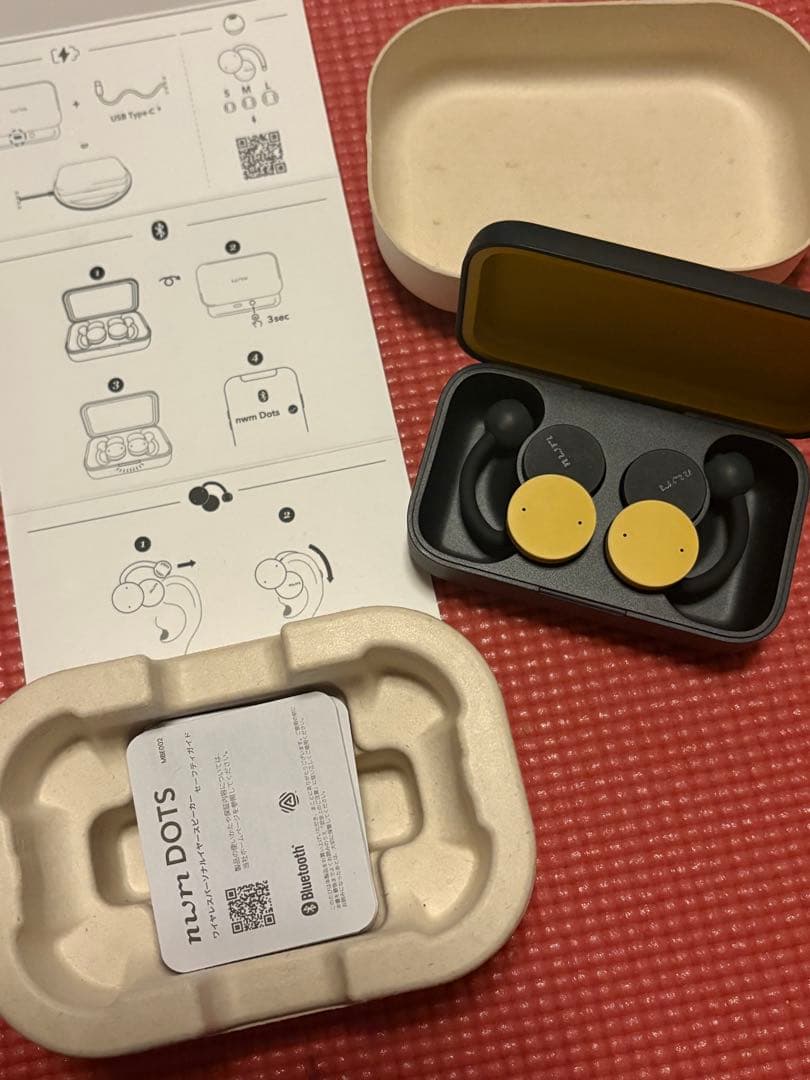 【美品】nwm DOTS イエローオープンイヤーイヤホン