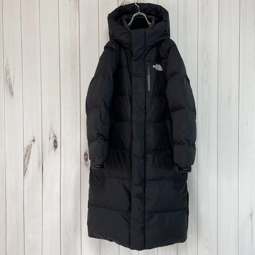 ノースフェイス　ロングダウン　ベンチコート　ロングコート　メンズS　ブラック
