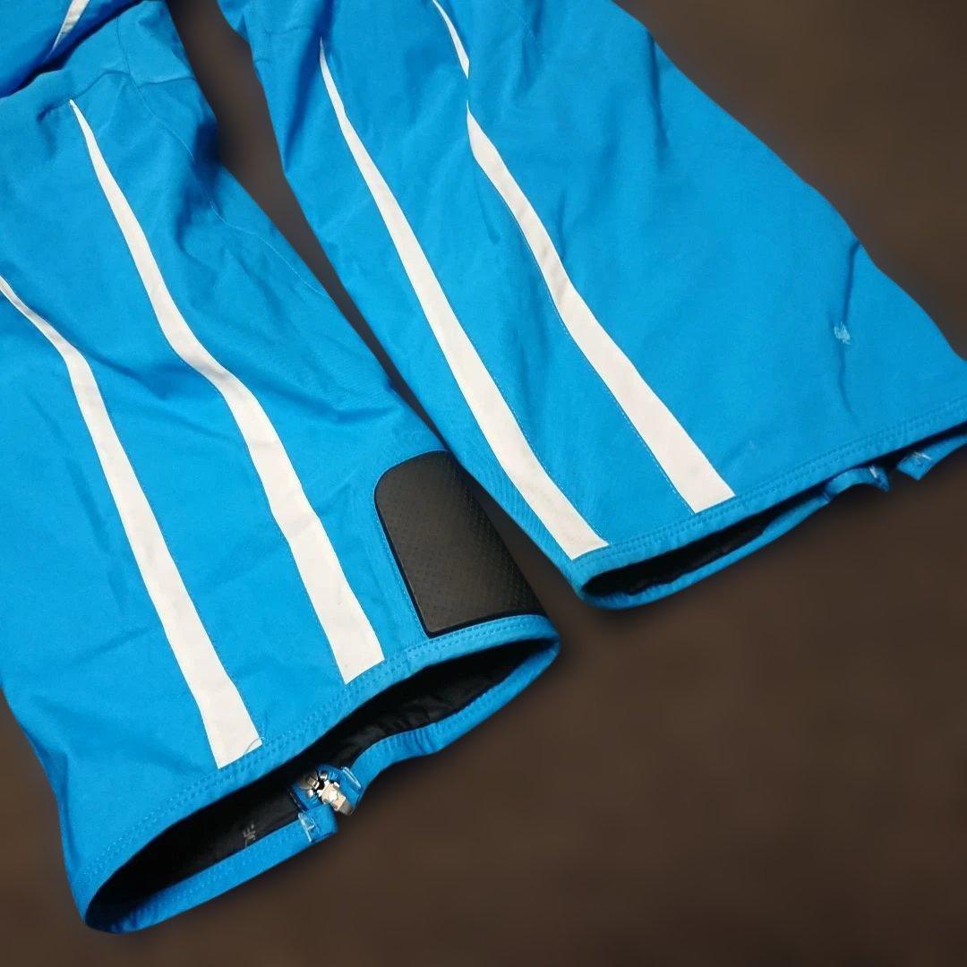 送料無料【DESCENTE】水色スキーウェア上下セット L/L