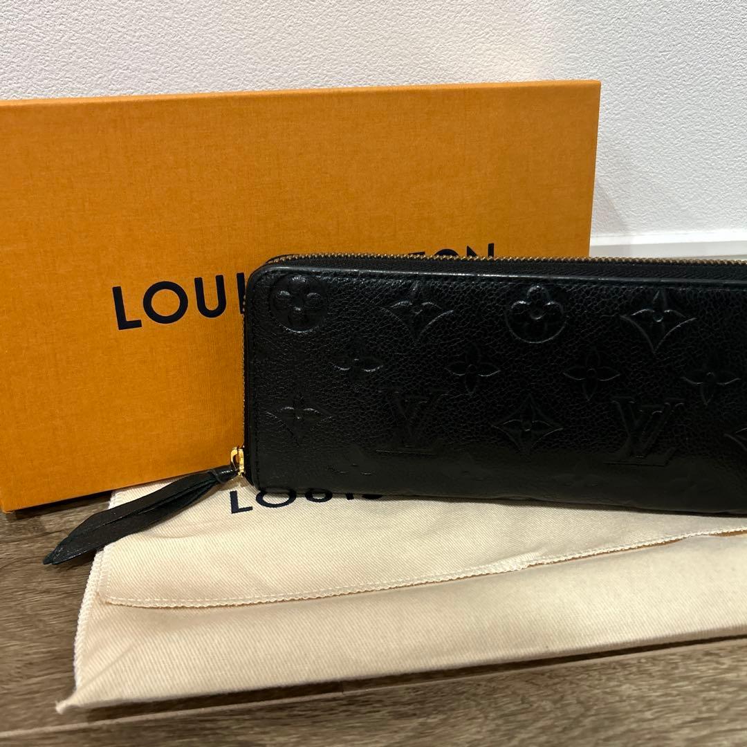 値下げ中✨ルイヴィトン　アンプラント　ポルトフォイユクレマンス　ブラック　長財布