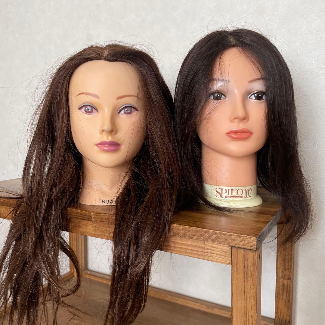 ヘアセット　練習用　マネキン　ウィッグ N.B.A.A.