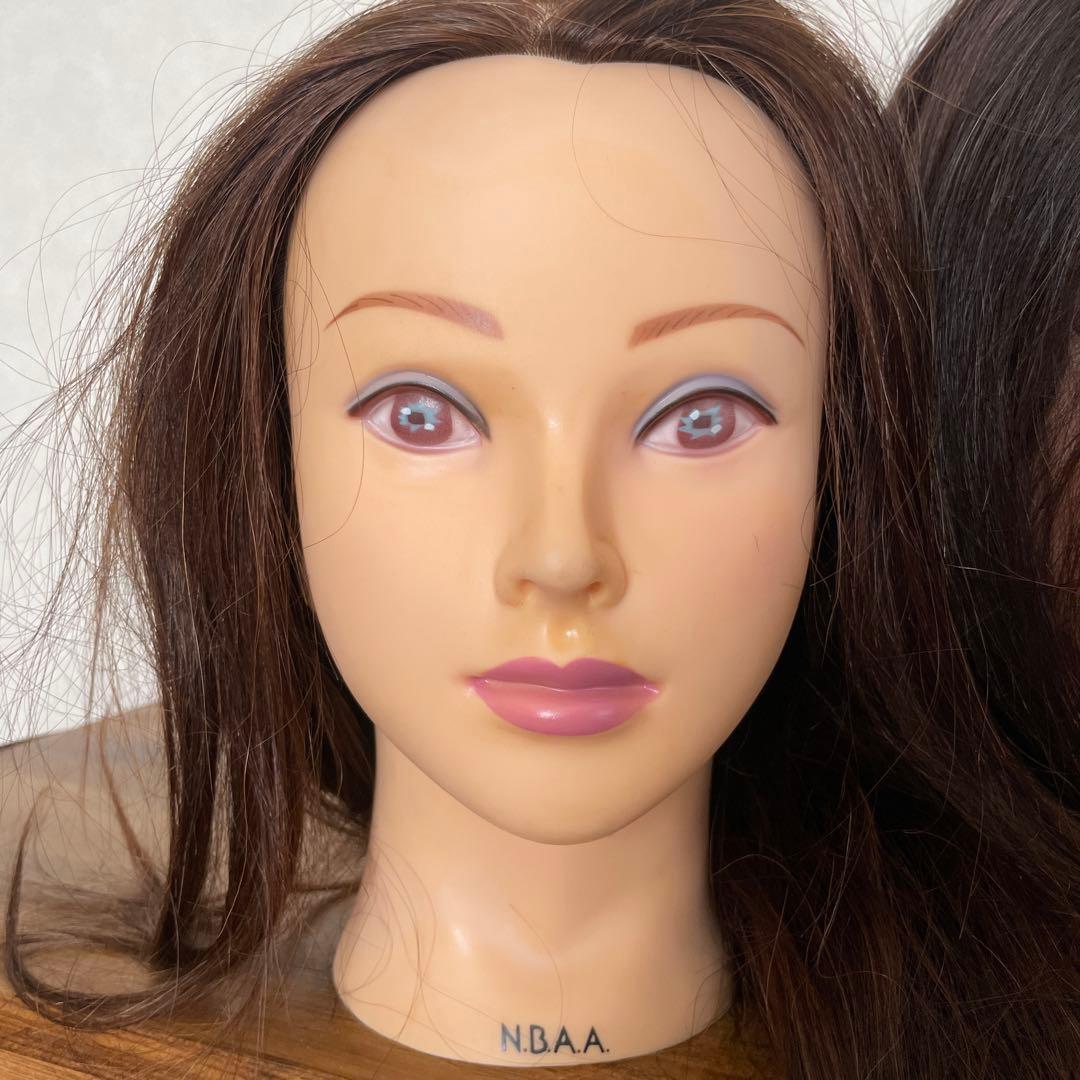 ヘアセット　練習用　マネキン　ウィッグ N.B.A.A.