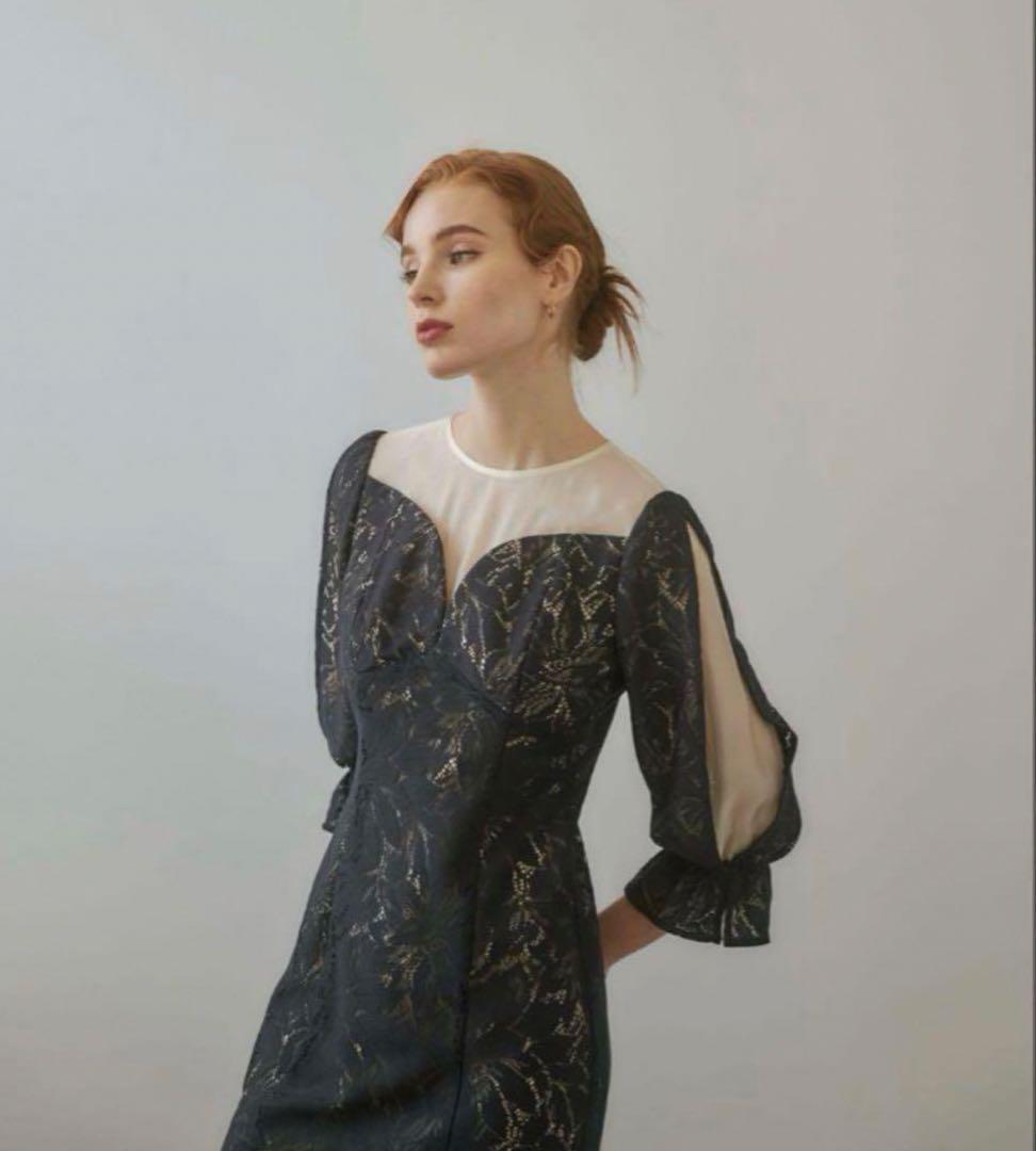 新品タグ付き　ANDRESD　ラウンドカットドレス 結婚式お呼ばれ ブラック