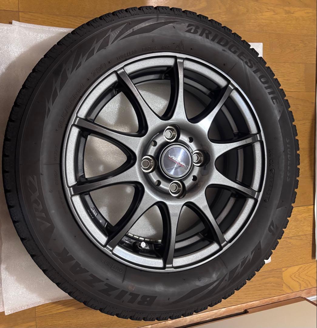 ブリヂストン スタッドレスタイヤ 165/65R14ホイール4本セットハスラー