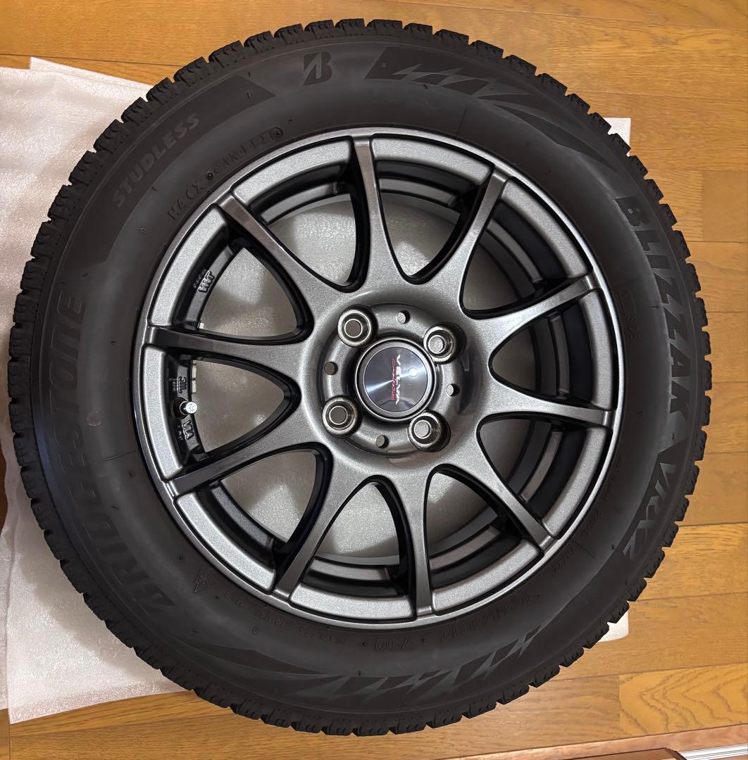 ブリヂストン スタッドレスタイヤ 165/65R14ホイール4本セットハスラー