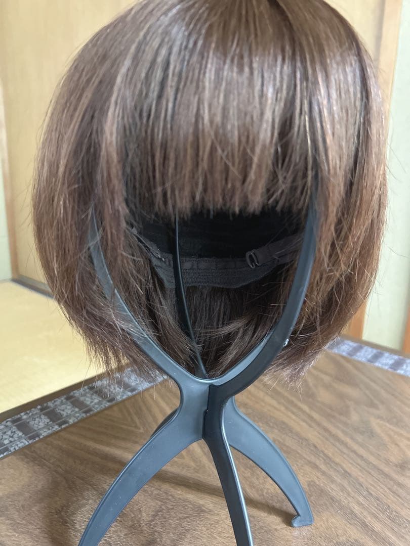 フルウィッグ　ブラウン　ショート人毛100%