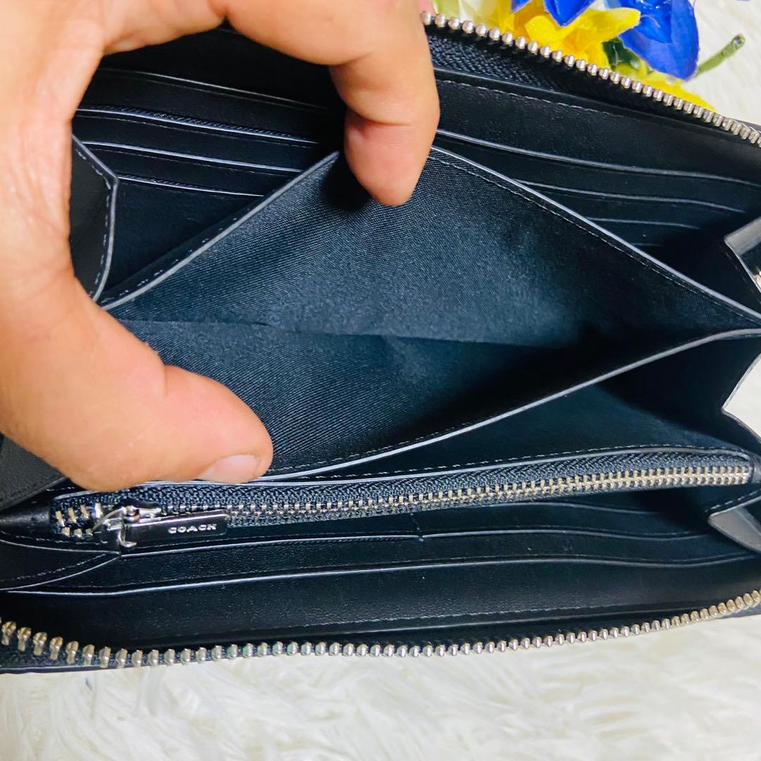 本革✨COACH✨コーチ✨MINT + SERF✨財布✨ラウンドファスナー✨総柄