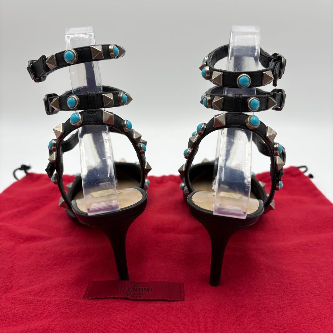 ✨美品✨ヴァレンティノガラヴァーニ　ロックスタッズ　ストラップ　ミュール　ヒール