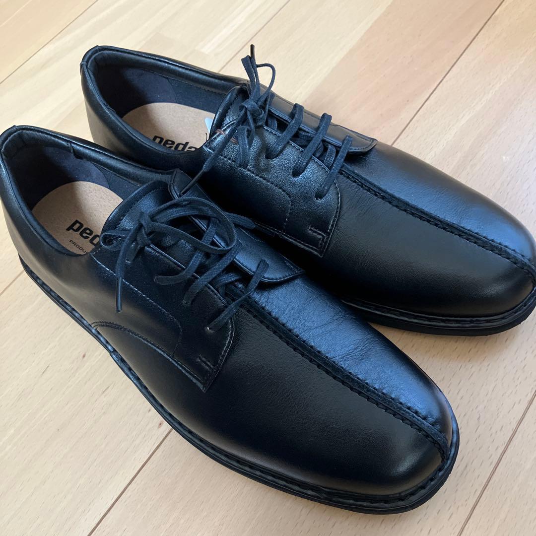 アシックス ペダラ レースアップウォーキングシューズ　25.5cm ブラック