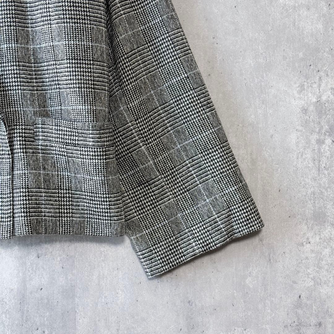 眼*長様 新品同様✨プルミエアロンディスモン グレンチェック　ショートWジャケッ