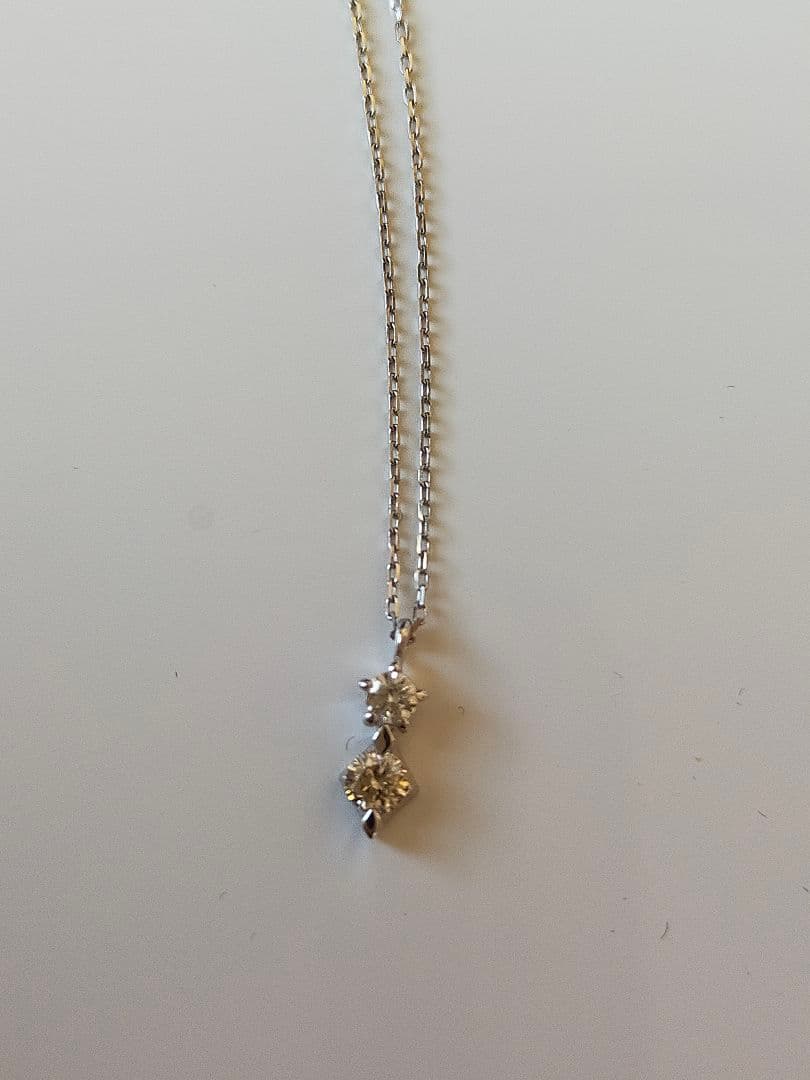 き*う様 Canal ４℃ K10ホワイトゴールド ネックレス ダイヤモンド