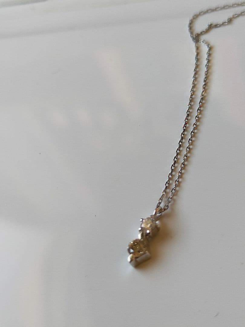 き*う様 Canal ４℃ K10ホワイトゴールド ネックレス ダイヤモンド