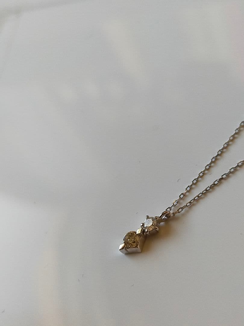 き*う様 Canal ４℃ K10ホワイトゴールド ネックレス ダイヤモンド