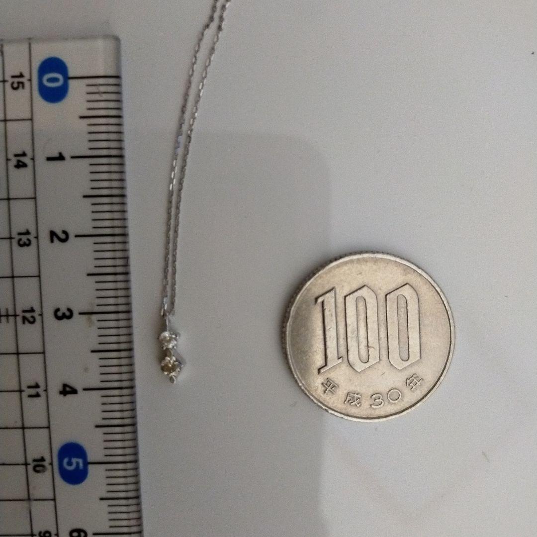 き*う様 Canal ４℃ K10ホワイトゴールド ネックレス ダイヤモンド