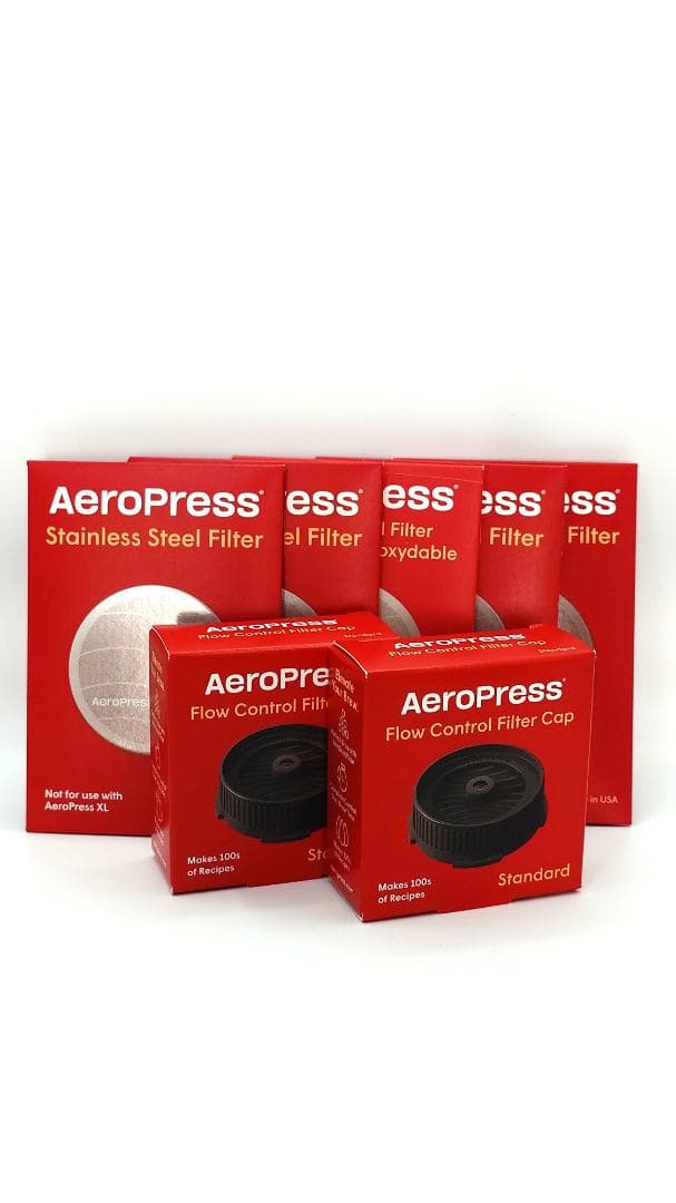Aeropress ステンレスフィルター5個＆フィルターキャップ2個セット