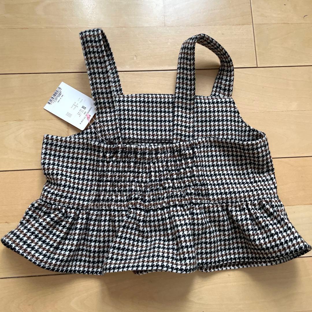 新品タグ付き　シャーリーテンプル　チェック柄フリルセットアップ 150cm