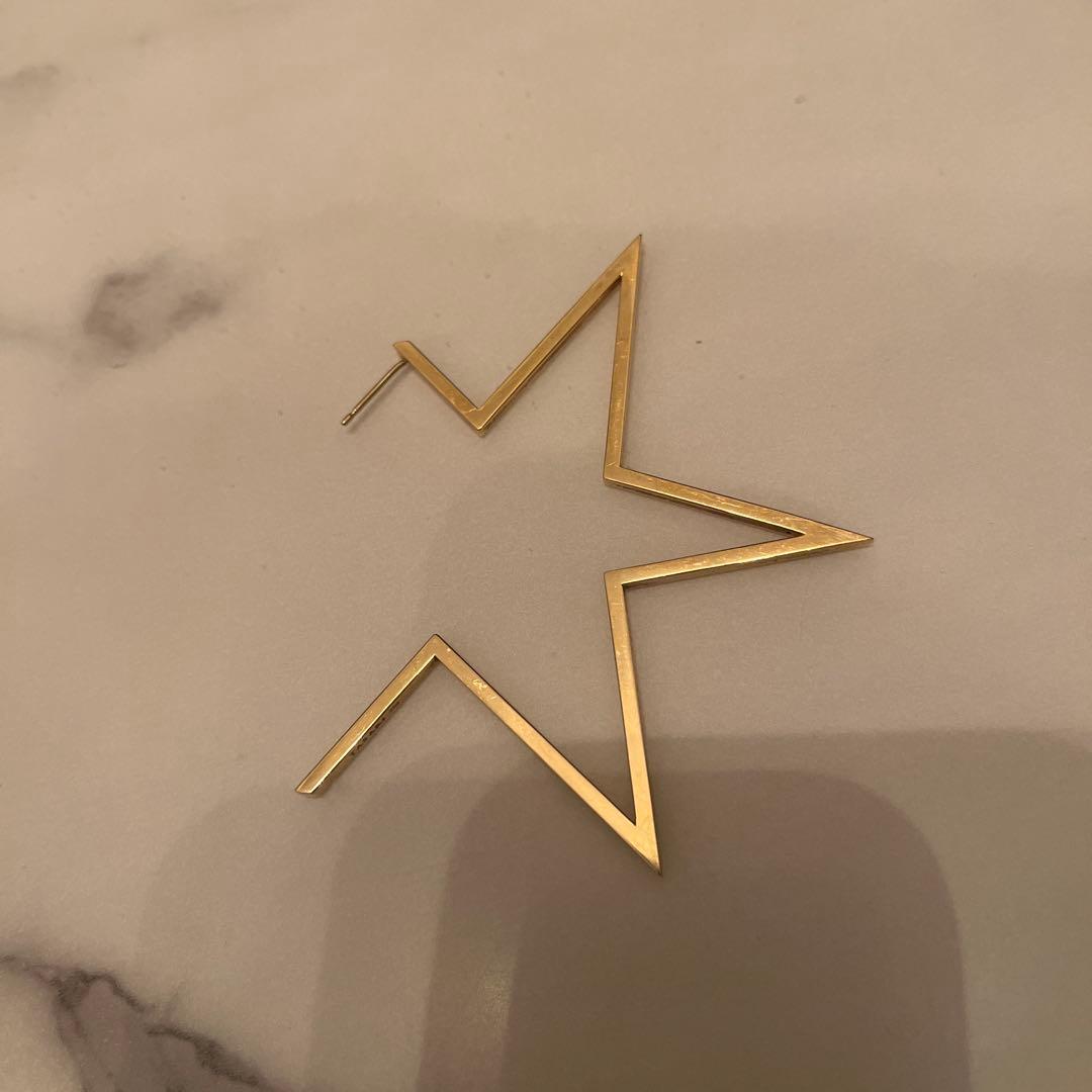 TASAKI 星型ピアス 片耳用 ゴールド　アブストラクトスター