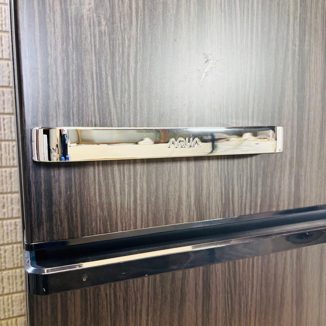 美品 AQUA 368L 冷蔵庫 おしゃれ木目調 21年製【地域限定配送無料】
