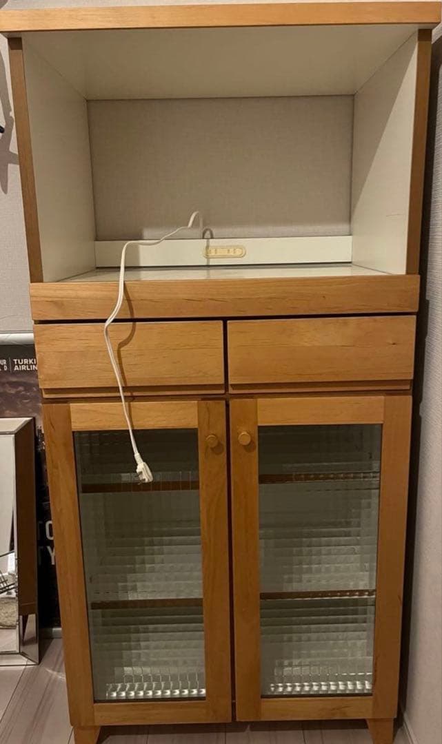 ダブルデイ木製レンジボード ガラス扉付きunico好きにも！