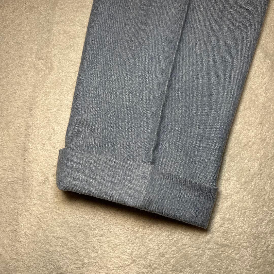 09 未使用　インコテックス　incotex ウール　スラックス　水色　48