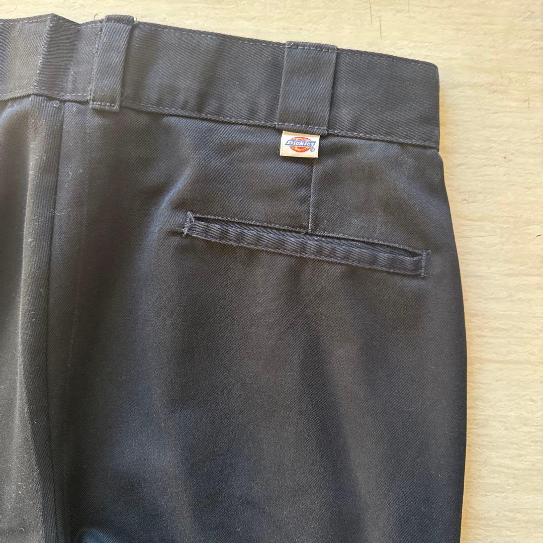 80s USA製　ディッキーズ　874 チビタグ　黒　ブラック　w31