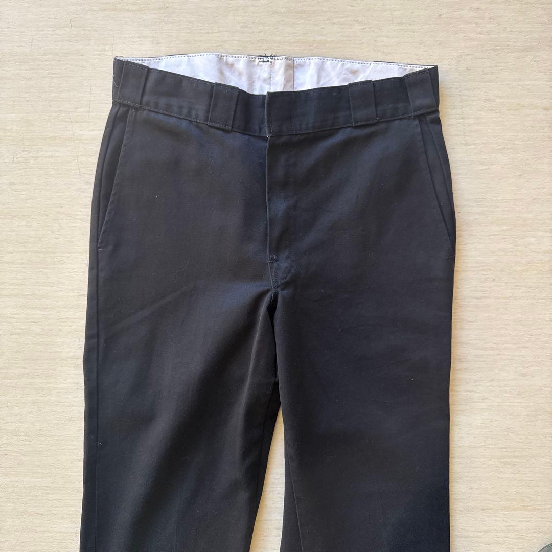 80s USA製　ディッキーズ　874 チビタグ　黒　ブラック　w31