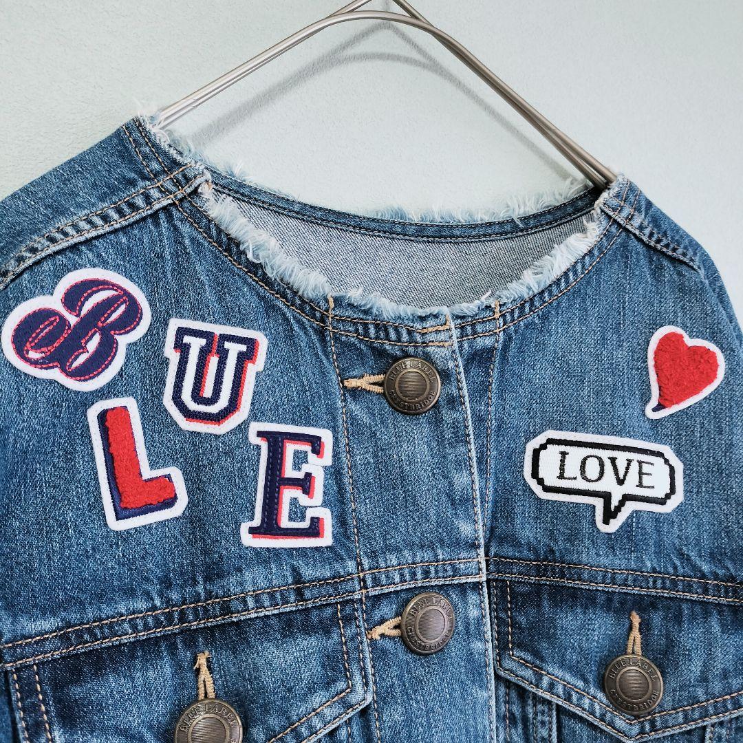 【値下げ交渉歓迎】 ブルーレーベルクレストブリッジ ノーカラーデニムジャケット