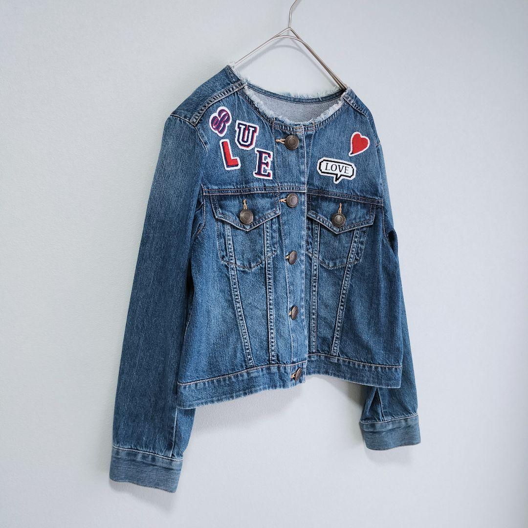 【値下げ交渉歓迎】 ブルーレーベルクレストブリッジ ノーカラーデニムジャケット