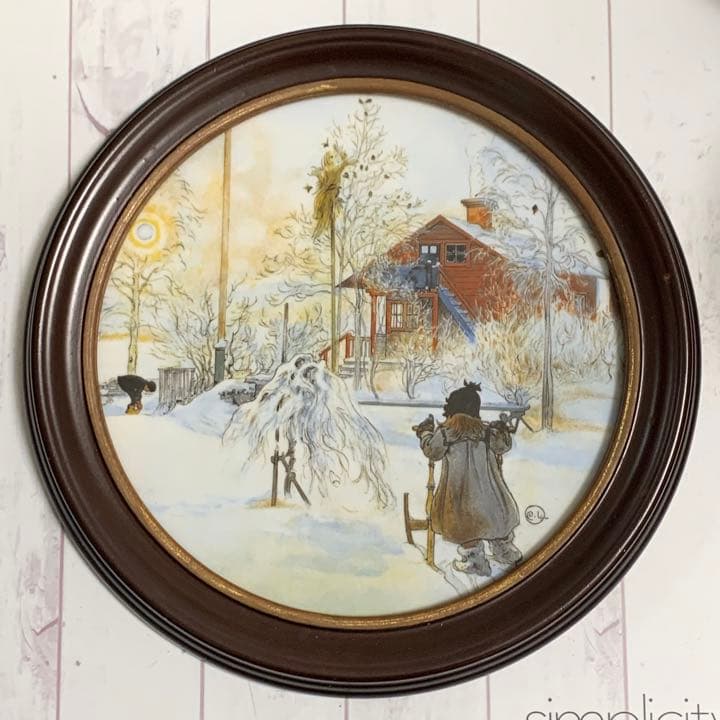 ロイヤルコペンハーゲン カール・ラーション 陶板絵皿